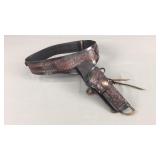 Classic Old West Style Leather Gun / Belt Holster