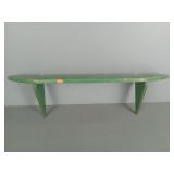 Vintage Painted Wall Hung Wood Shelf Vintage Painted Wall Hung Wood Shelf
