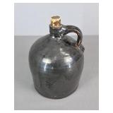 Brown Glazed Stoneware Whiskey Jug Brown Glazed Stoneware Whiskey Jug