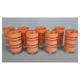 Set Of 8 Mid Century Glass Tumblers Set Of 8 Mid Century Glass Tumblers