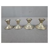 Lot Of Weighted Sterling Silver Candlesticks Lot Of Weighted Sterling Silver Candlesticks