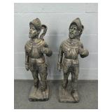 2x The Bid Chalk Conquistador Statues