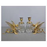 Pair Of Brass Oriental Dragon Candlesticks Lusters Pair Of Brass Oriental Dragon Candlesticks Lusters