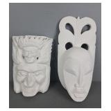 2x The Bid Painted Mask Decor