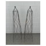 2x The Bid Metal Topiary Plant Support Trellis 2x The Bid Metal Topiary Plant Support Trellis