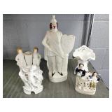 4 Pc Vintage Porcelain Figures 4 Pc Vintage Porcelain Figures