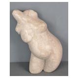 Carved Alabaster? Sculpture Female Torso Carved Alabaster? Sculpture Female Torso