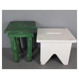 2x The Bid Small Wooden Benches