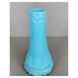 Victorian Dithridge Blue Milk Glass Flame Vase