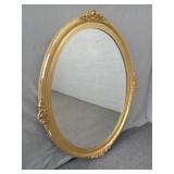 Ornate Framed Oval Wall Mirror