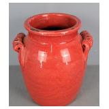 Modern Red Glazed Pottery Vase Modern Red Glazed Pottery Vase