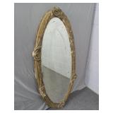 Ornate Wood Frame Hanging Wall Mirror