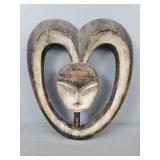 Carved Wood Tribal Dance Mask Kwele Gabon Carved Wood Tribal Dance Mask Kwele Gabon