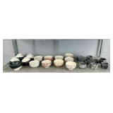 22 Pcs Assorted Rice Bowls, Marble Bowls