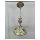 Kichler Leaded Slag Glass Hanging Light Fixture Kichler Leaded Slag Glass Hanging Light Fixture
