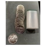 Roll Of 20 - Scarce 1994 Us Silver Eagles 1 Troy Roll Of 20 - Scarce 1994 Us Silver Eagles 1 Troy