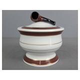 Limoges Porcelain Pipe Tobacco Jar