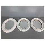 Lot Of 3 Small Oval Decorative Mirrors Lot Of 3 Small Oval Decorative Mirrors