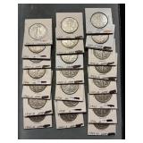 22x The Bid Walking Liberty Half Dollars