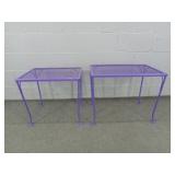 2x The Bid Painted Wrought Iron Tables 2x The Bid Painted Wrought Iron Tables