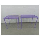 2x The Bid Painted Wrought Iron Tables