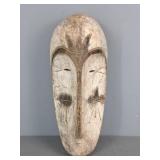 16" Carved Wood Tribal Mask Fang Ngil