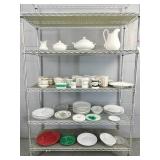 Huge Lot Of Mixed Porcelain - Rack Not Included