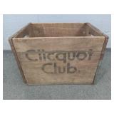 Clicquot Club Vintage Wood Crate Qt Bottle Soda Bx