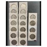 18x The Bid Franklin Silver Half Dollars 18x The Bid Franklin Silver Half Dollars