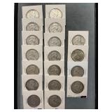 18x The Bid Franklin Silver Half Dollars