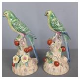 2x The Bid Andrea By Sadek Vintage Parrot Figures