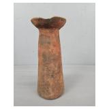 Antique 9" African Terra Cotta Pot  - Chip On Rim