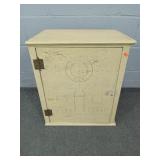 Painted Solid Wood Side Table W/ Storage Painted Solid Wood Side Table W/ Storage