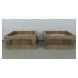 2x The Bid Solid Wood Outdoor Planters 2x The Bid Solid Wood Outdoor Planters