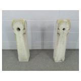 2x The Bid Antique Concrete Fence Pillars