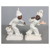 2x The Bid 1920's Rosenthal Blackamoor Figures 2x The Bid 1920's Rosenthal Blackamoor Figures