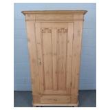 Unpainted Antique Solid Pine Armoire / Storage