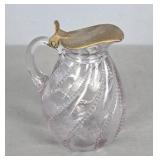 Eapg Antique Syrup Pitcher - Twist Pattern