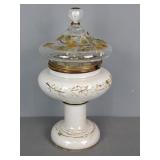 Antique Milk Glass Bar / Decanter Set Antique Milk Glass Bar / Decanter Set