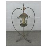 Metal Plant Stand W/ Hanging Candle Lantern Metal Plant Stand W/ Hanging Candle Lantern