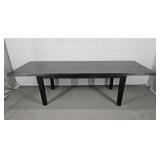 Large Solid Wood Dining Table W Two End Leaves Large Solid Wood Dining Table W Two End Leaves