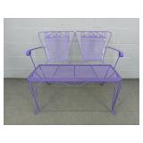 Painted Wrought Iron Patio Bench Painted Wrought Iron Patio Bench