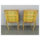 2x The Bid Venetian Painted Bombe Chests 2x The Bid Venetian Painted Bombe Chests