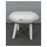 Wood Frame Vegan Leather Cushion Foot Stool Wood Frame Vegan Leather Cushion Foot Stool
