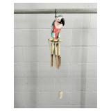 Hanging Wood Parrot Bamboo Windchime