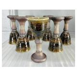 7 Pc Clay Goblets