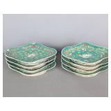 Lot Of 8 Chinese Stork Handpainted Dishes Lot Of 8 Chinese Stork Handpainted Dishes