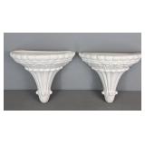 2 Pc Terra Cotta Wall Planters