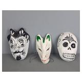 3x The Bid Papier Mache Ceremonial Masks 3x The Bid Papier Mache Ceremonial Masks