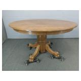Solid Oak Clawfoot Pedestal Dining Table Solid Oak Clawfoot Pedestal Dining Table